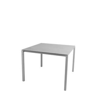 Pure Table, 100 cm x 100 cm, Concrete grey, Light grey