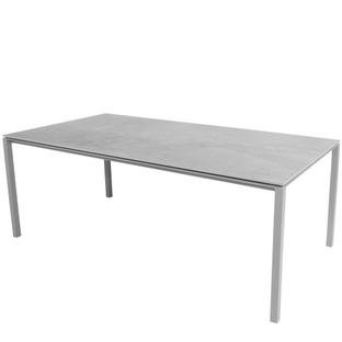 Pure Table, 200 cm x 100 cm, Fossil grey, Light grey