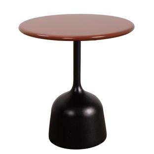 Glaze Side Table, Aluminium - Desert red, Lava grey