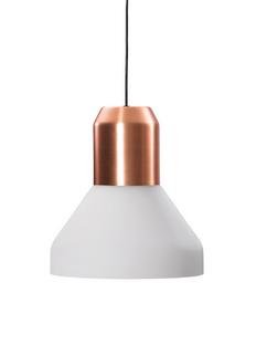 Bell Light, Copper, White opaline glass, H 23 x ø 35 cm