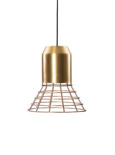 Bell Light, Brass, copper-plated cage, H 16 x ø 29 cm