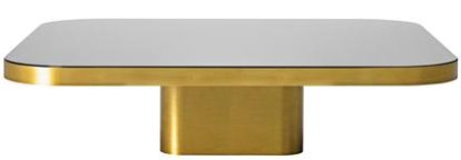 Bow Coffee Table, Brass natural, H 25 x W 100 x D 100