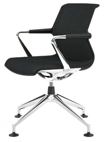 Unix Chair with Four Star Base, Diamond Mesh asphalt, Basic dark
