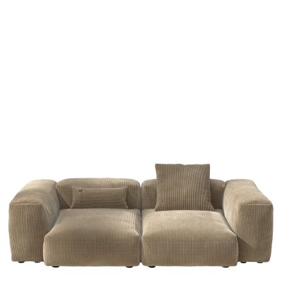 Vetsak Sofa Set 2, M, Cord velours - Sand, With cushions