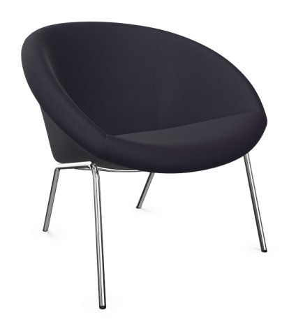 369 , Fabric Harald aubergine, High gloss chrome-plated