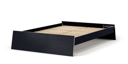 Stockholm Bed, 140 x 200 cm, Black-brown, Without headboard, With slatted frame