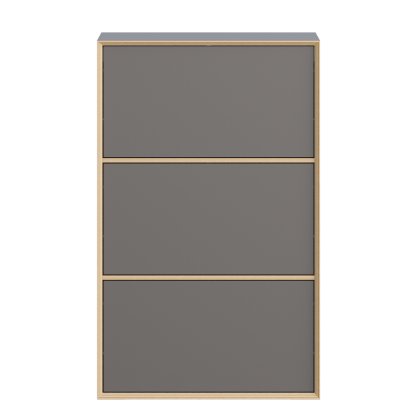 Vertical Shoe Cabinet, Three drawers, Anthracite