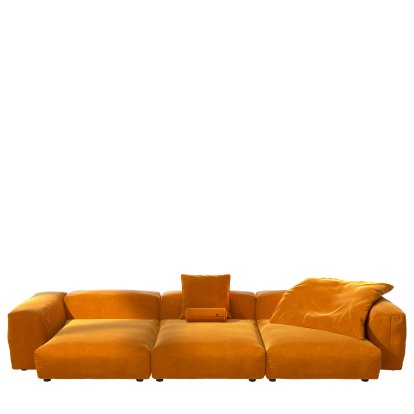 Vetsak Sofa Set 5, Suave - Orange, With cushions