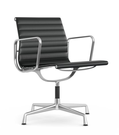 Aluminium Group EA 107 / EA 108, EA 108 - swivelling, Polished, Leather Premium F, Asphalt