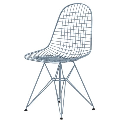 Wire Chair DKR , Powder-coated sky blue, Without upholstery, Without coshion cover