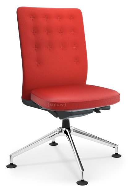ID Trim Conference, With lumbar support, Without armrests, Basic dark, Seat and back Plano, Poppy red