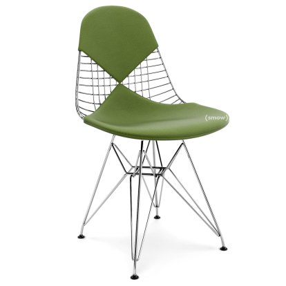 Seat Cushion for Wire Chair (DKR/DKW/DKX/DKL/LKR), Seat and backrest cushion (Bikini), Hopsak, Grass green / forest
