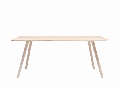 Meyer Dining Table, 160 x 92 cm, Waxed ash with white pigment