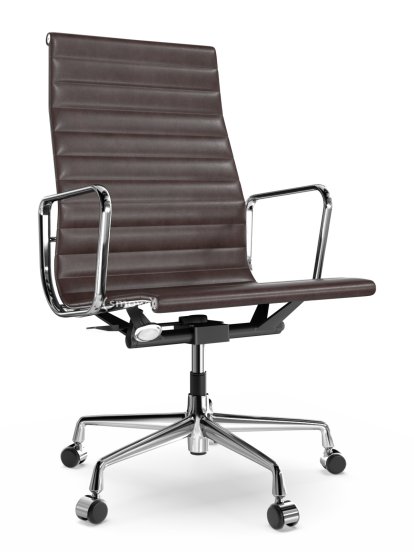 Aluminium Group EA 119, Chrome-plated, Leather Premium F, Chocolate