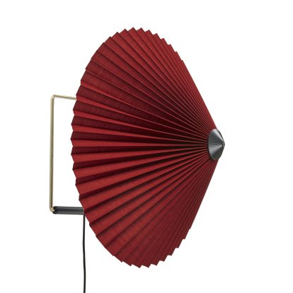 Matin Wall Lamp, Ø 380 mm, Oxide red, Brass polished