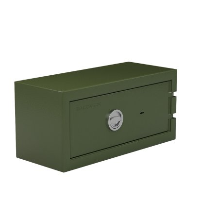 Balzsafe CONNECT Safe for USM Haller Shelves, 75 cm x 35 cm x 35 cm, Olive green RAL 6003, Key lock