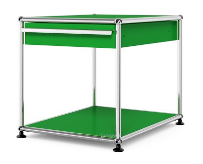 USM Haller Side Table with Drawer, USM green