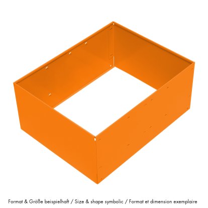 USM Metal Box Insert for USM Haller Extension Door, 75 x 35 x 35, Pure orange RAL 2004