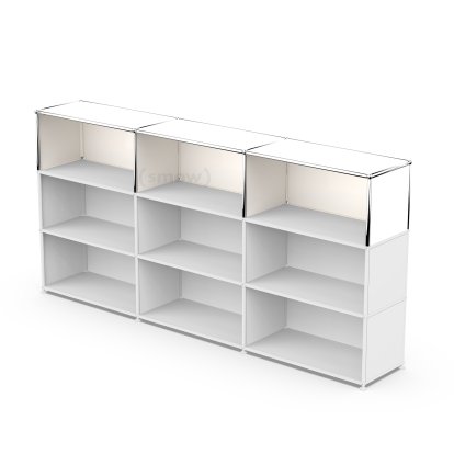 USM Haller Extension Kit Vertical 3, Pure white RAL 9010, 35 cm