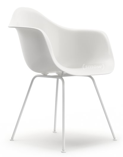 Eames Plastic Armchair RE DAX, White non-RE, Without upholstery, Without upholstery, Standard version - 43 cm, Coated white