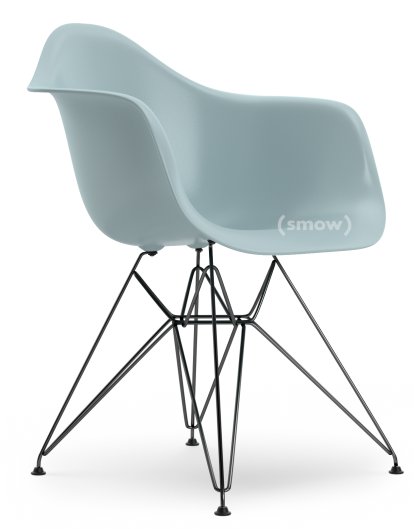Eames Plastic Armchair RE DAR, Ice grey, Without upholstery, Without upholstery, Standard version - 43 cm, Coated basic dark