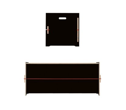 Trude, Large Trude (H 45 x W 105 x D 45 cm), FU (plywood, birch) black