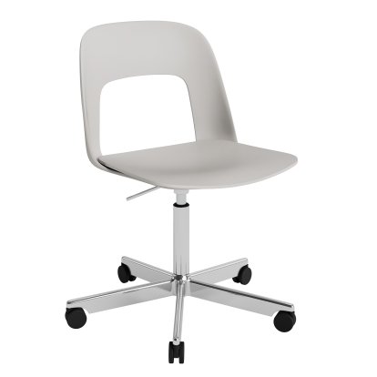 Layout 141 Swivel Chair, Sky grey, Polished aluminium