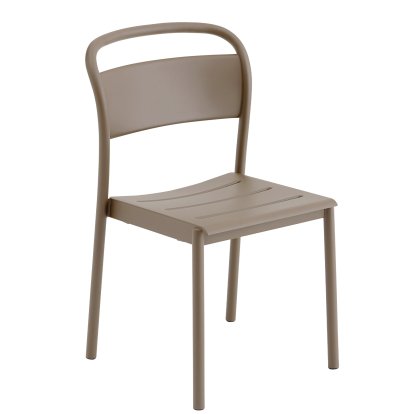 Linear Steel Sidechair, Taupe