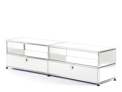 USM Haller TV-Board with Extension Doors, Pure white RAL 9010
