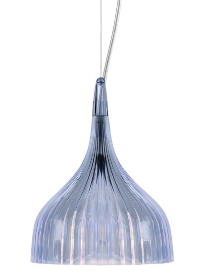 É, Suspension lamp, Transparent, Sky blue