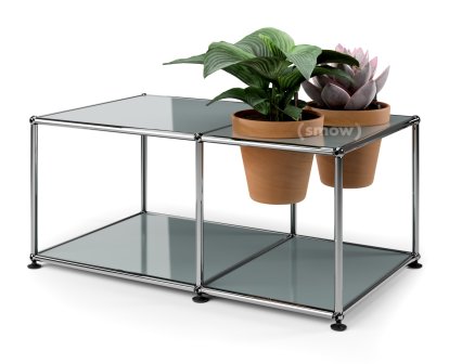 USM Haller Plant World Side Table, Mid grey RAL 7005, Terracotta