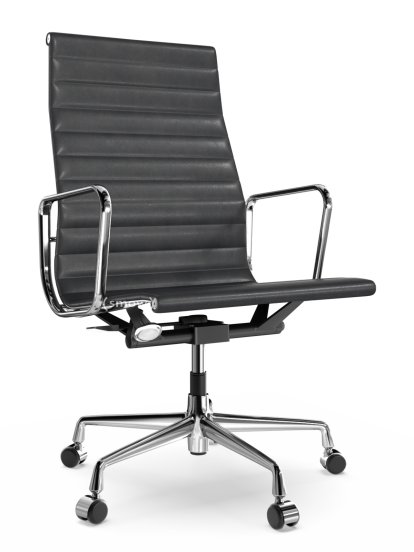 Aluminium Group EA 119, Chrome-plated, Leather (Standard), Asphalt