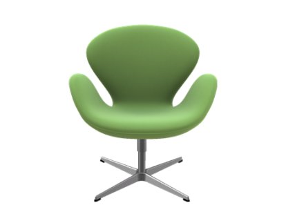 Swan Chair, Special height 48 cm, Divina Melange, Divina Melange 920 - Grass green