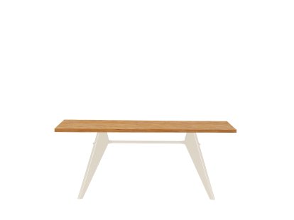 EM Table, 180 x 90 cm, Natural oak solid, oiled, Ecru