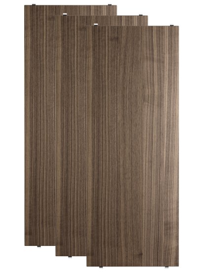 String System Shelves (Set of 3), 78 x 30 cm, Walnut veneer