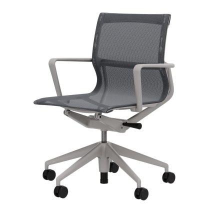Physix, TrioKnit pebble grey, Plastic, soft grey, Hard castors for carpets