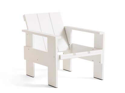 Crate Lounge Chair, White lacquered pine