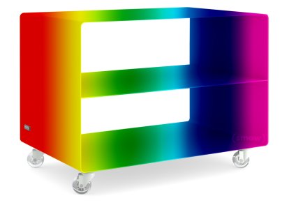 Trolley R 103, Self-coloured, RAL Classic Colour, Transparent castors