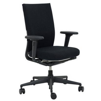 ID Soft Black Special, Armrest support aluminium basic dark, Soft castors for hard floor surfaces