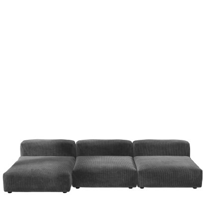 Vetsak Sofa Set 4, Cord velours - Dark grey, Without cushion