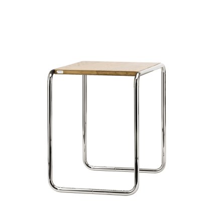 B 9 Pure Materials, B 9b (H 50 x W 52 cm), Oiled Oak, Chrome-plated