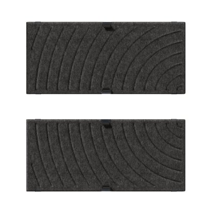 USM Soft Panel Mono for USM Haller Shelves, 75 cm x 35 cm, Dark grey, Curves