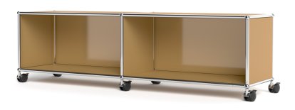 USM Haller TV-/HiFi-Lowboard, Customisable, USM beige, Open, Without cable entry hole