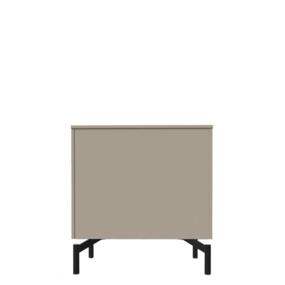 Aventa Sideboard with Doors, 60 cm, 2 Height grids, Melamine stone grey, Metal feed