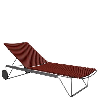 Click sun lounger, Paprika, Without cushion