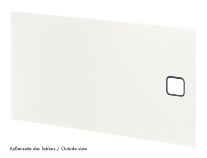 USM Haller Panel With Cable Cut-Out, 75 x 35 cm, Pure white RAL 9010, Centre left