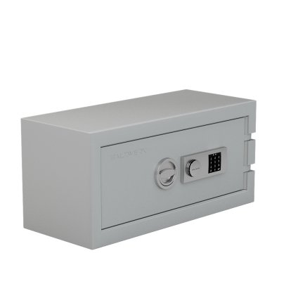 Balzsafe CONNECT Safe for USM Haller Shelves, 75 cm x 35 cm x 35 cm, Matte silver RAL 9006, Electronic combination lock with master key