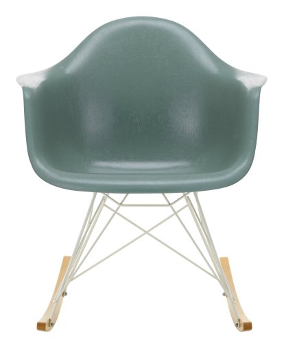 Eames Fiberglass Armchair RAR, Eames sea foam green, White, Yellowish maple