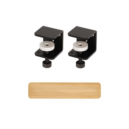 Tiptoe Wall Shelf, Solid Oak, Wall shelf 90 cm, Graphite black