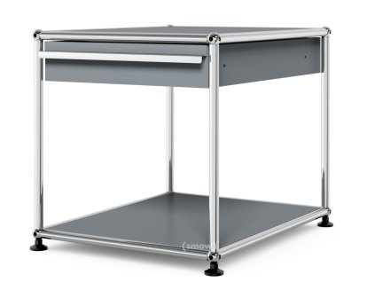 USM Haller Side Table with Drawer, Mid grey RAL 7005